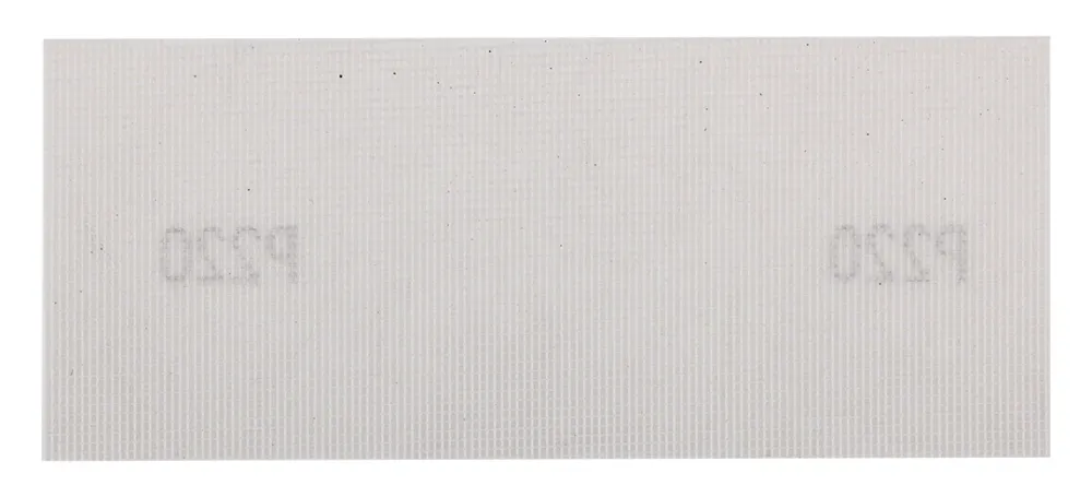 Csiszolóháló fehér 115x280mm, fa, fém, műanyag, űveg, gipszkarton csiszoláshoz, P220, min. rendelés: 3db