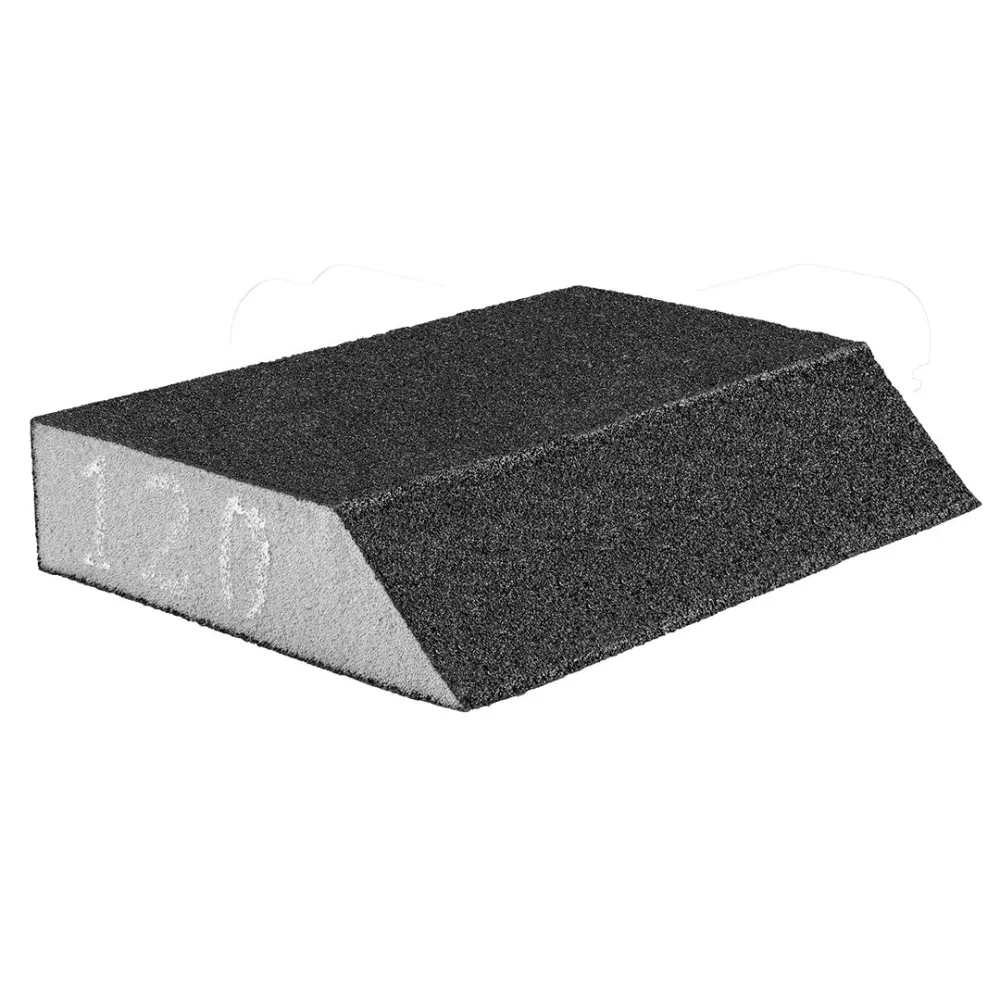 Csiszolószivacs 45fokos élű, 125x25x90mm, K120, min. rendelés: 5db
