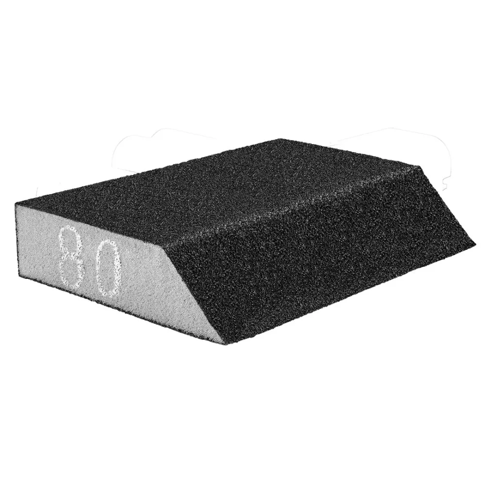 Csiszolószivacs 45fokos élű, 125x25x90mm, K80, min. rendelés: 5db