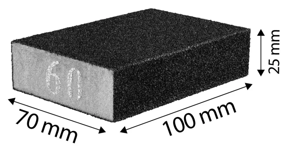 Csiszolószivacs 70x25x100mm, K80, min. rendelés: 5db