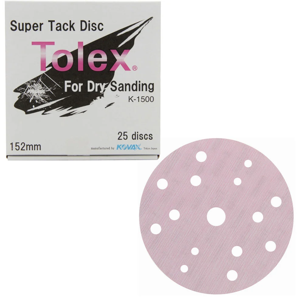 Csiszolótárcsa Kovax Tolex Dry P1500, 152mm, 15 lyuk