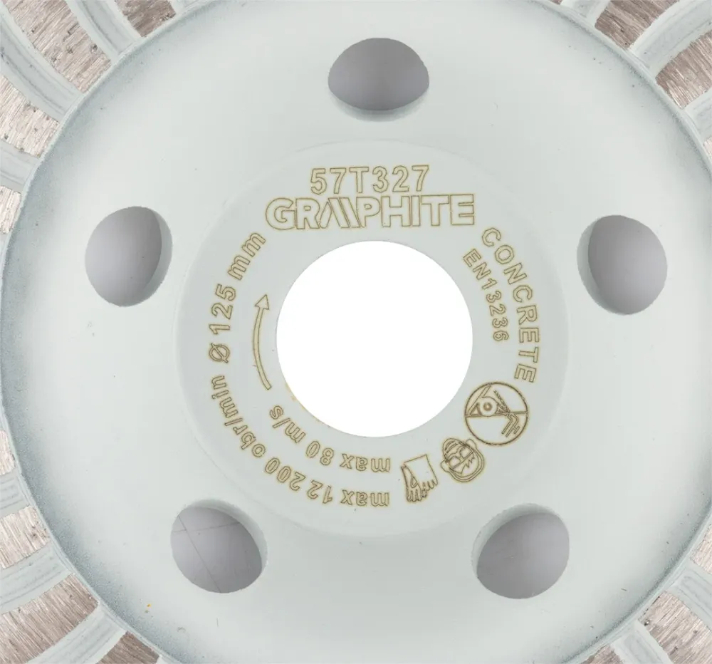Gyémánt csiszolókorong 125x22.2mm, turbo, száraz