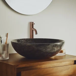 Darnen szürke márvány mosdó 40cm Ø