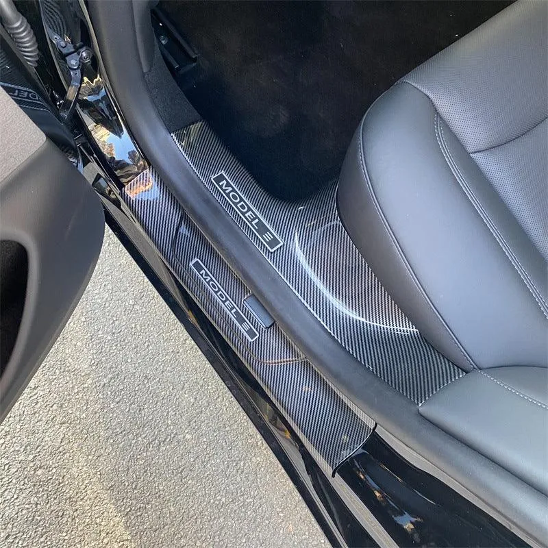 Tesla Model 3 rozsdamentes acél küszöbvédő lökhárító védőkészlet