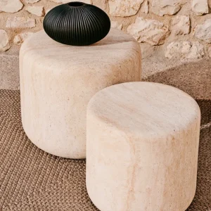 Drasi cement oldallap travertin hatású felülettel Ø46cm
