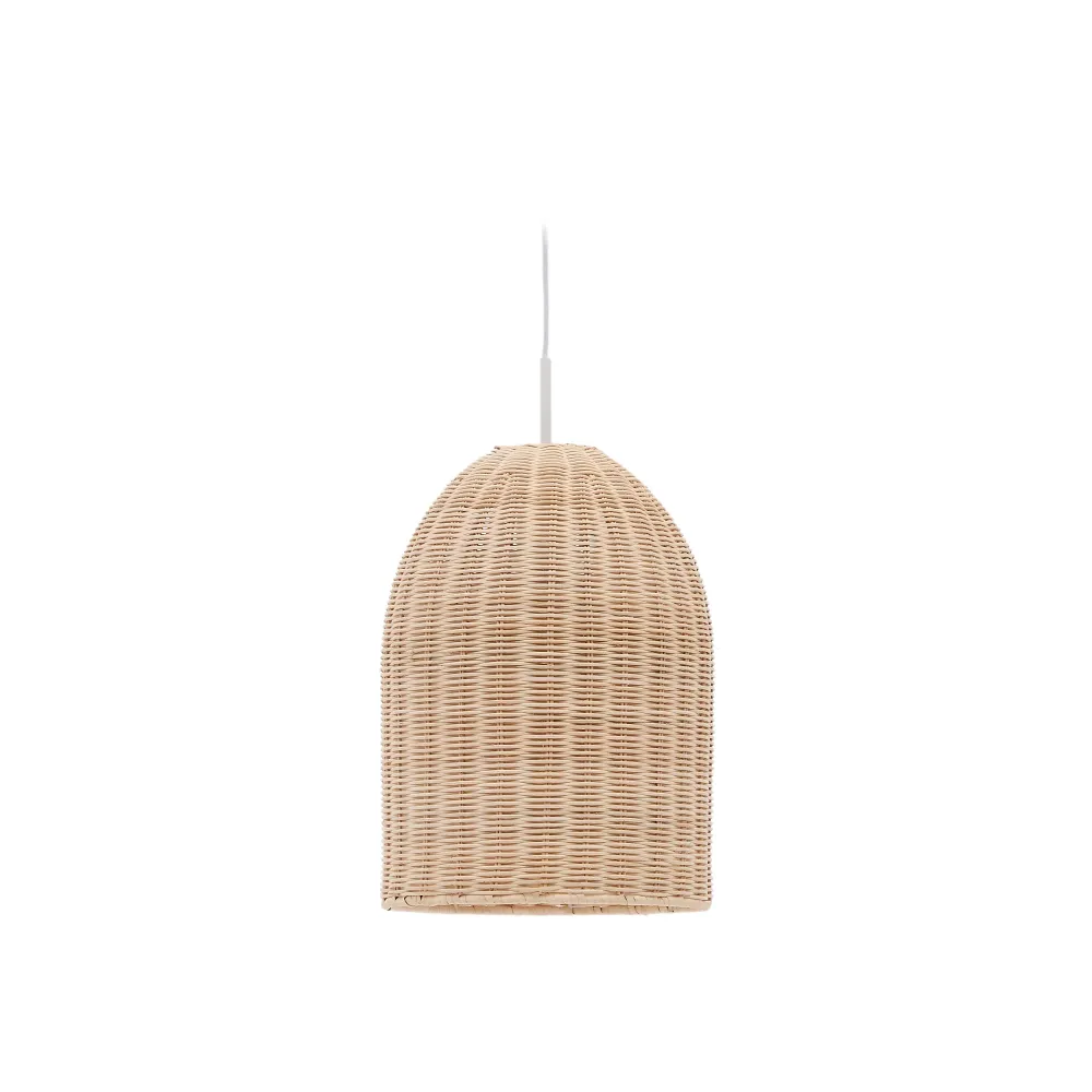 Druciana rattan mennyezeti lámpaernyő természetes kivitelben, Ø 25 cm