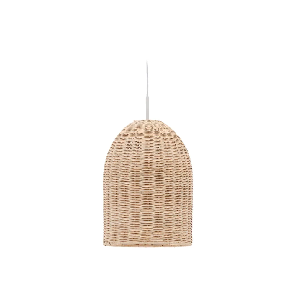 Druciana rattan mennyezeti lámpaernyő természetes kivitelben, Ø 25 cm