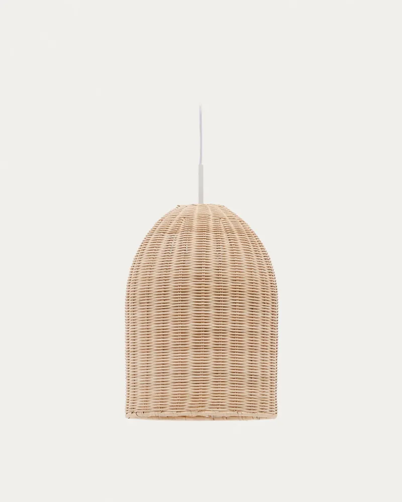 Druciana rattan mennyezeti lámpaernyő természetes kivitelben, Ø 25 cm