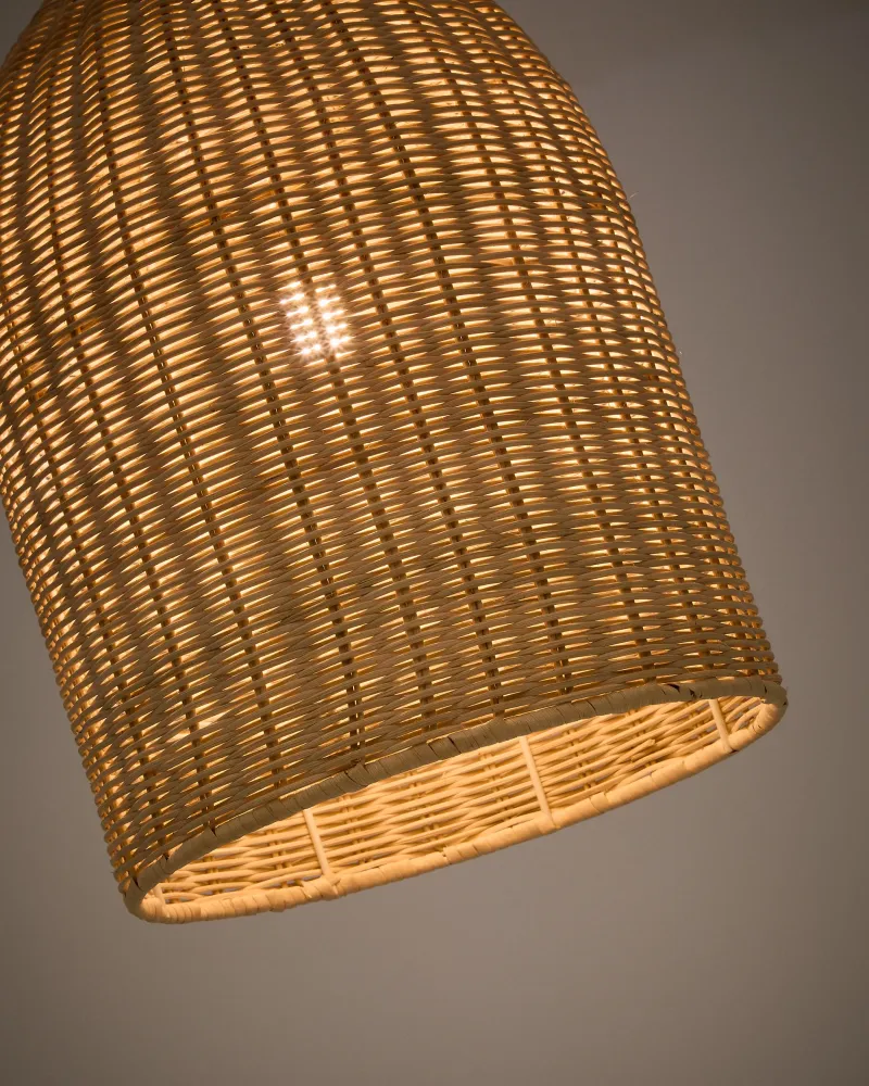 Druciana rattan mennyezeti lámpaernyő természetes kivitelben, Ø 25 cm