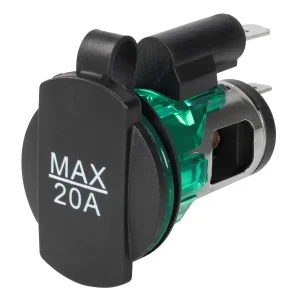 EURO elektromos aljzat, 12/24V, 20A max.
