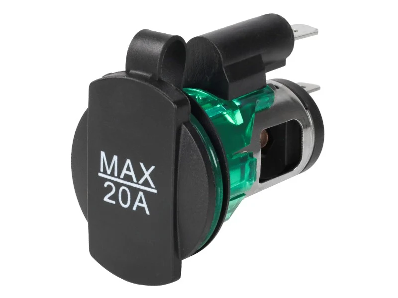 EURO elektromos aljzat, 12/24V, 20A max.