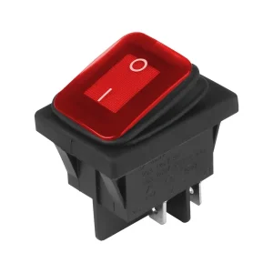 Billenőkapcsoló DC 12V / 24V, AC 125V-250V, piros