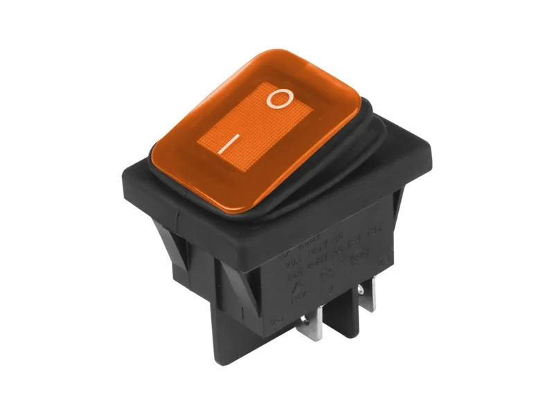 Billenőkapcsoló DC 12V / 24V, AC 125V-250V, sárga színű