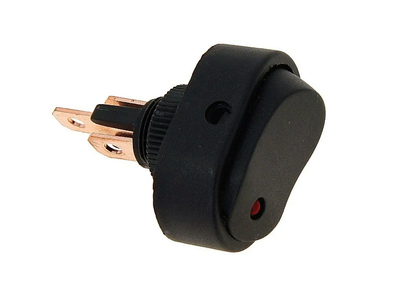 DC billenőkapcsoló piros LED-del, max. 30A