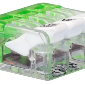 Csavar nélküli vezetékösszekötő, nyitható átlátszó 0,2-2,5mm2, 24A, 450V AC 3P RVONK3
