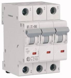 Eaton Home kismegszakító,autómata 4,5kA, 3P, 10A, C jelleggörbe 194789
