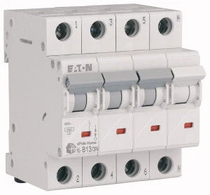 Eaton Home kismegszakító,autómata 4,5kA, 3P+N, 13A, B jelleggörbe 194800