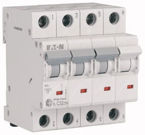 Eaton Home kismegszakító,autómata 4,5kA, 3P+N, 32A, C jelleggörbe 194814