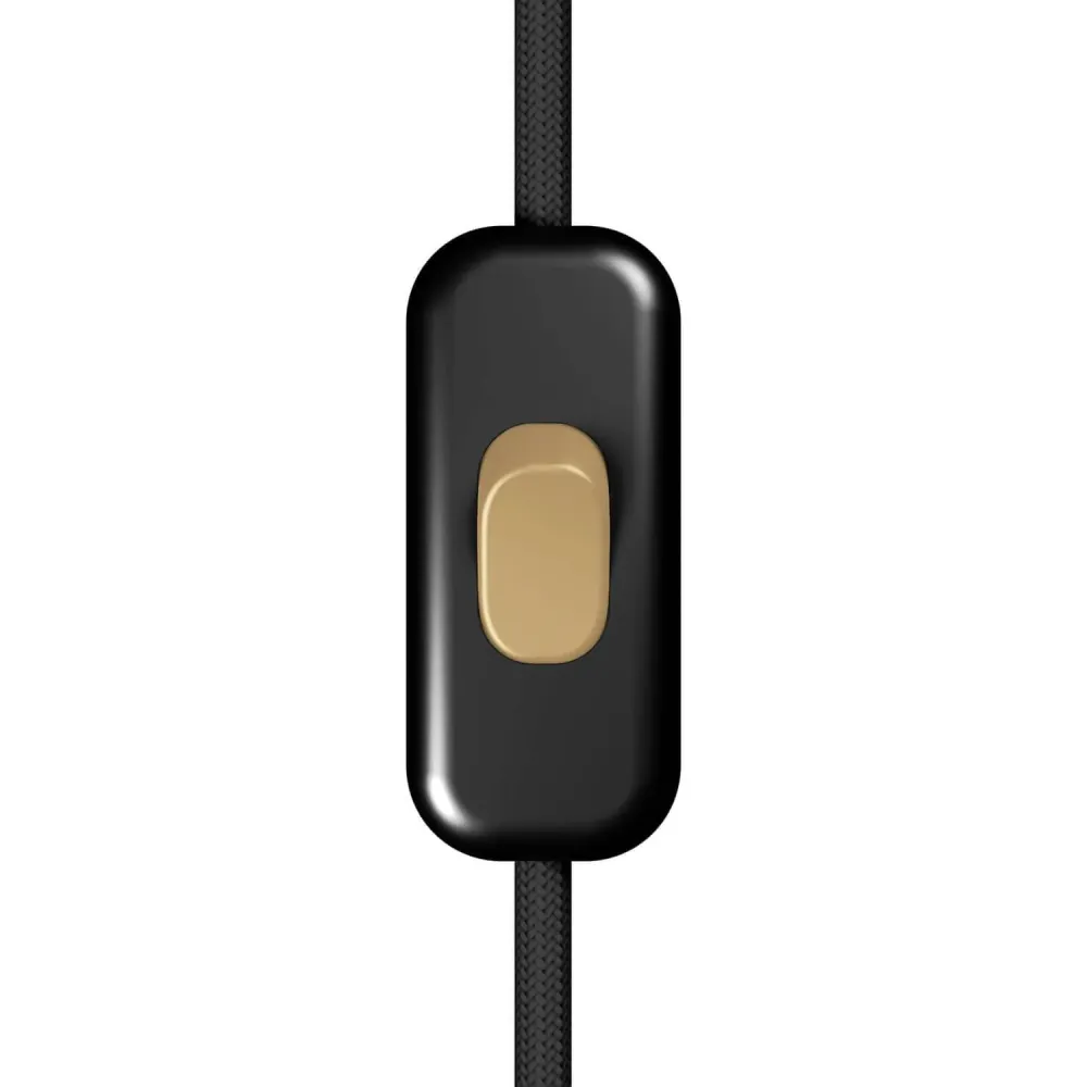 Egypólusú vezetékmegszakító Creative Switch fekete és bronz gombbal
