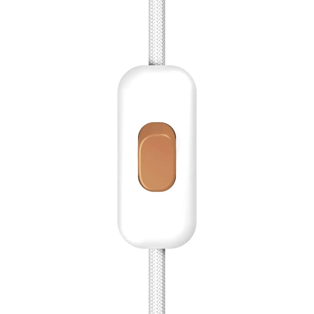 Egyáramkörös kapcsoló Creative Switch Fehér és réz gombbal
