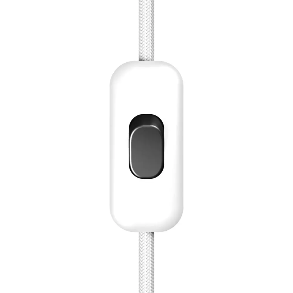 Egyáramkörös Kapcsoló vezetékmegszakító Creative Switch fehér és fekete nyomógombbal