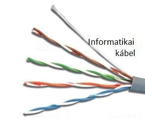 Informatikai vezeték FTP CAT6 Réz Fali PVC 350Hz 100m esetén m/ár Árváltozás jogát fentartjuk!