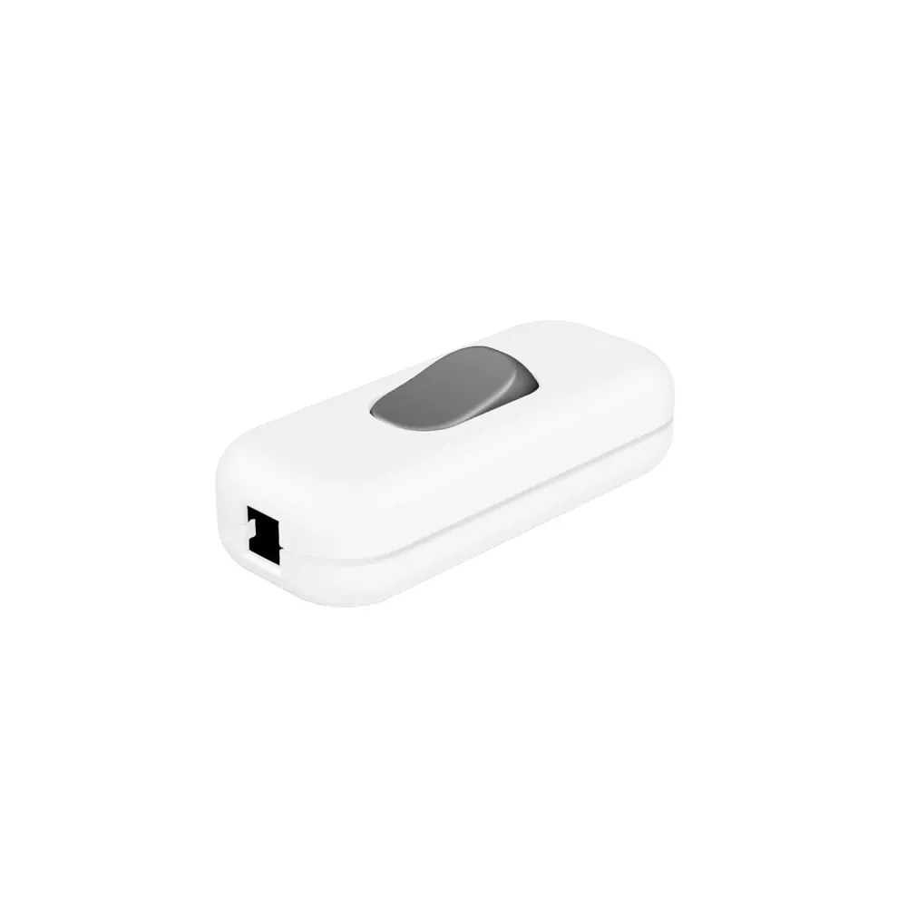 Kapcsoló Unipoláris Creative Switch fehér színben, titán gombbal