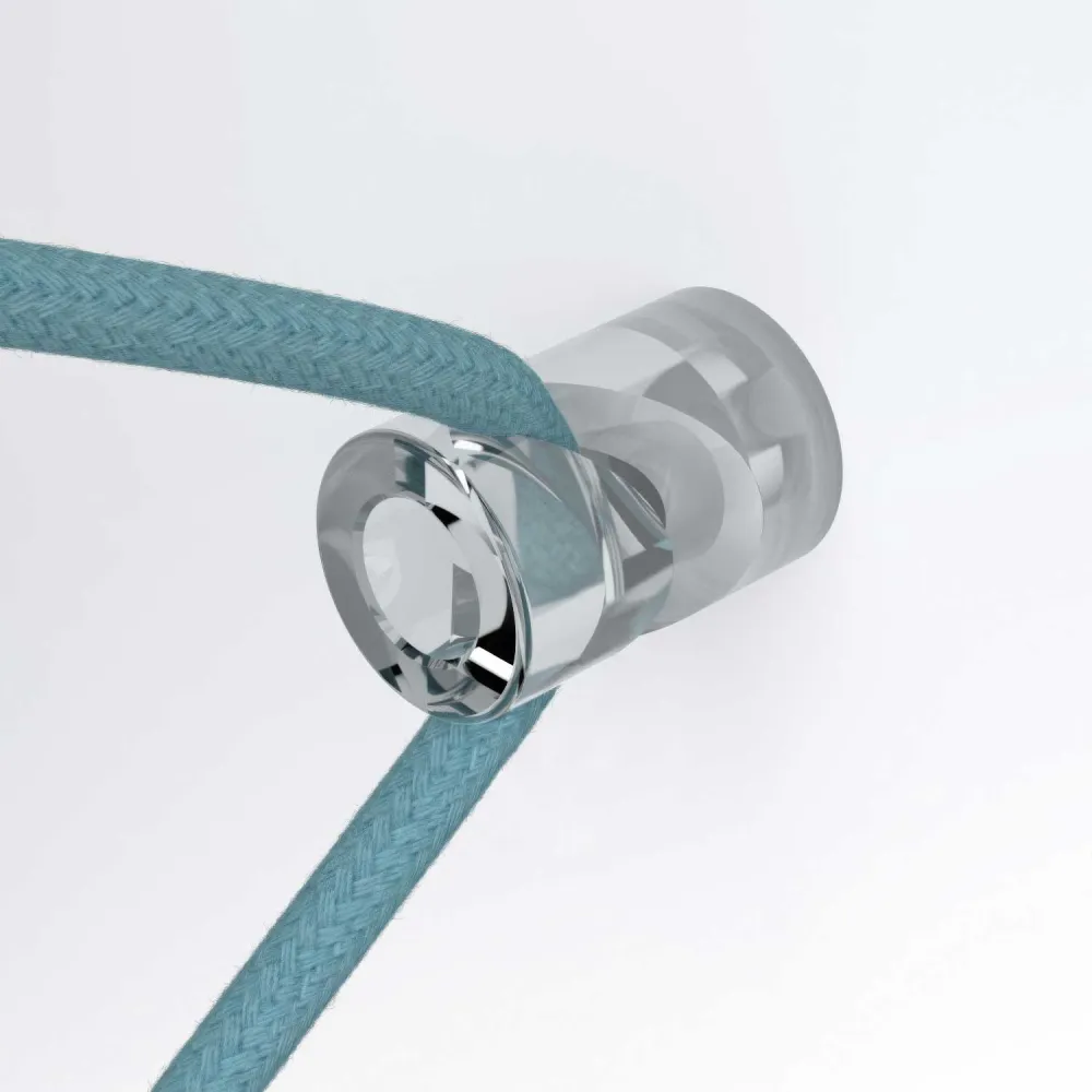 Kábelvezető, 'V' alakú mennyezeti vagy fali kampó textilkábelhez - Átlátszó