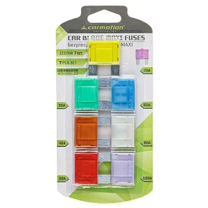MAXI biztosíték LED-es kijelzővel, 7 db