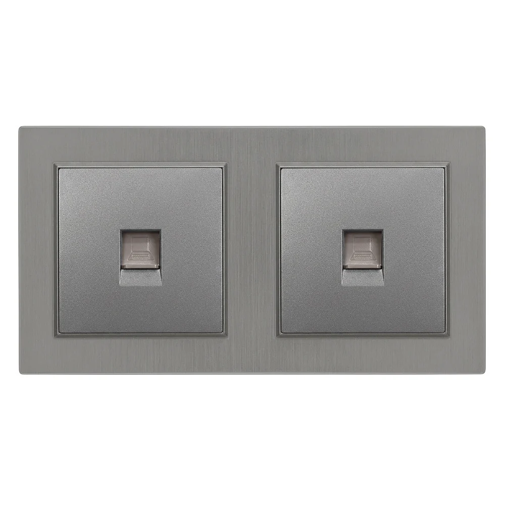 Nova kettős UTP aljzat RJ-45 szürke kerettel