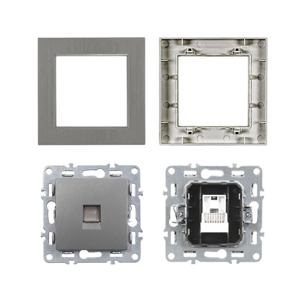 Nova UTP aljzat RJ-45 szürke kerettel