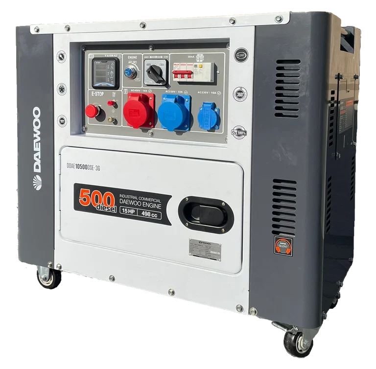 Áramfejlesztő/vészhelyzeti tápegység Daewoo DDAE10500DSE-3G 8,1kvA-vel - dízel