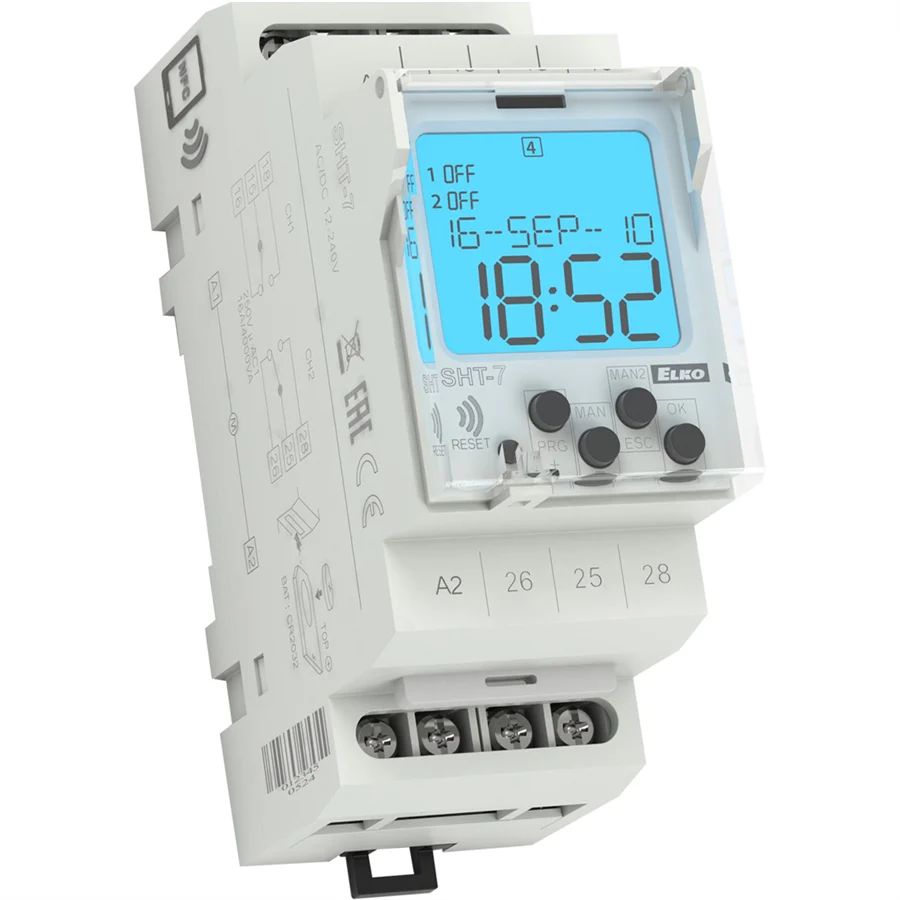 SHT-7 Digitális kapcsolóóra NFC programozással