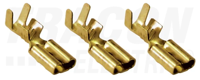 Tracon Szigeteletlen rátolható csatlakozó huvely 6,3×0,8mm, 4-6mm2 CSH6-2
