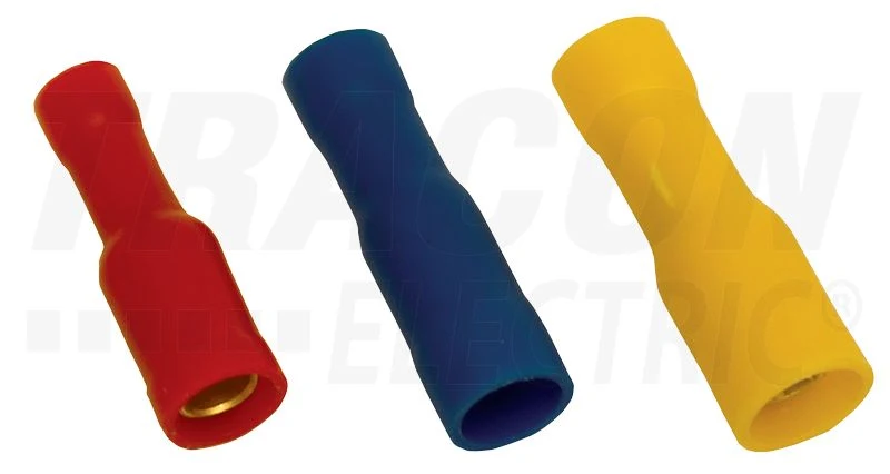 Tracon Szigetelt hengeres csatlakozó aljzat 2,5mm2, (d1=2,1mm, d2=5mm), PVC KHA4