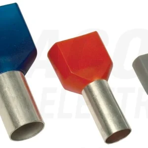 Tracon Szigetelt ikerérvéghüvely 2×0,5mm2, l=8mm E20I