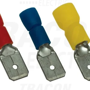 Tracon Szigetelt rátolható csatlakozó csap 4,8×0,8mm, 2,5mm2 KCS5
