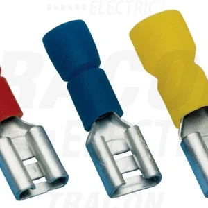 Tracon Szigetelt rátolható csatlakozó huvely 6,3×0,8mm, 1,5mm2 PCSH6