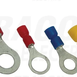 Tracon Szigetelt szemes saru 1,5mm2, M6, (d1=1,7mm, d2=6,4mm),PVC PSZ6