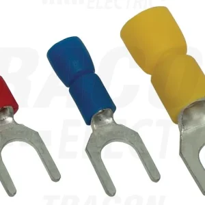 Tracon Szigetelt villássaru 1,5mm2, M5, (d1=1,7mm, d2=5,3mm), PVC PV5