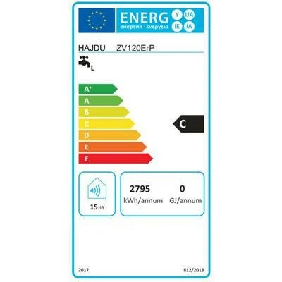 Hajdu ZV120 ErP elektromos vízmelegítő 120 literes, vízszintes (2112011221)