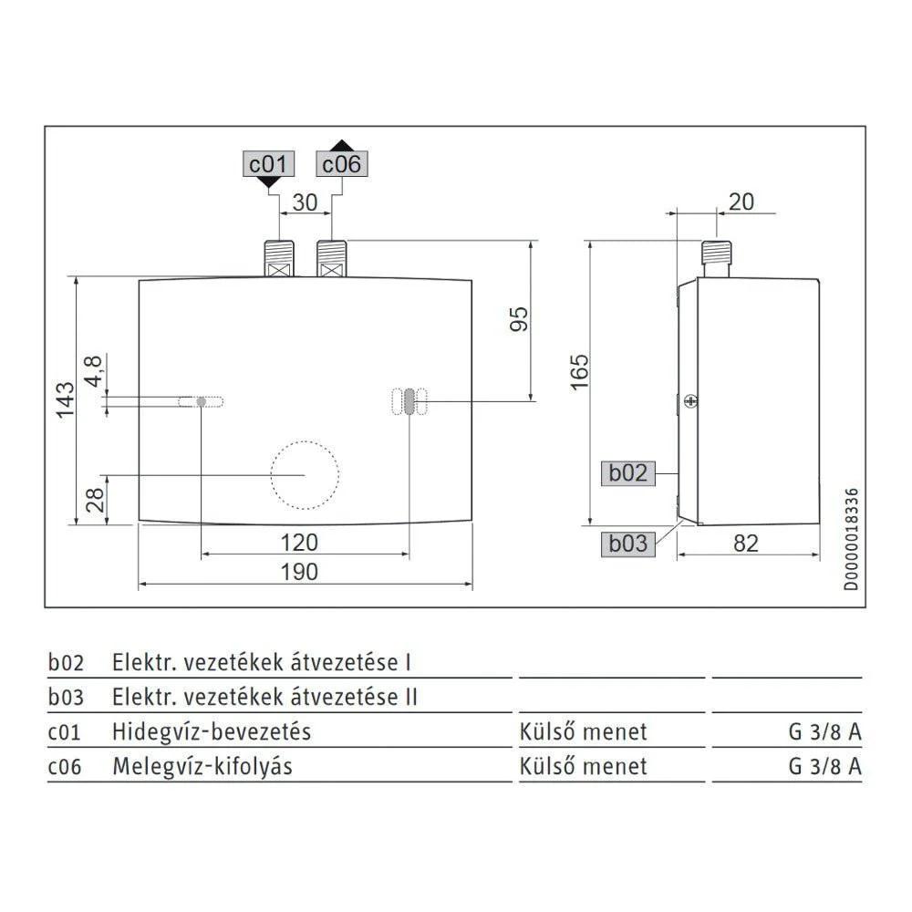Stiebel Eltron EIL 4 Premium elektronikus szabályozású átfolyós mini vízmelegítő (200135)