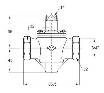 Mofém vízfőcsap 3/4" golyós 113-0019-00