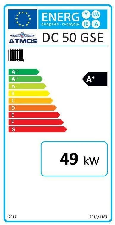 Faelgázosító kazán ATMOS DC 50 GSE 49 kW fakazán