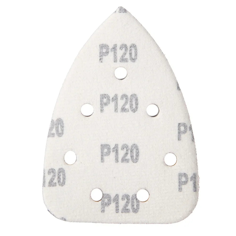 10 DB CSISZOLÓPAPÍR P120 7 LYUKKAL ÁTMÉRŐ 135X95MM DETOOLZ