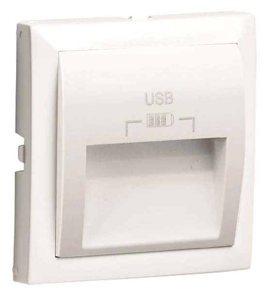 90673_TBR USB aljzat fedél, fehér