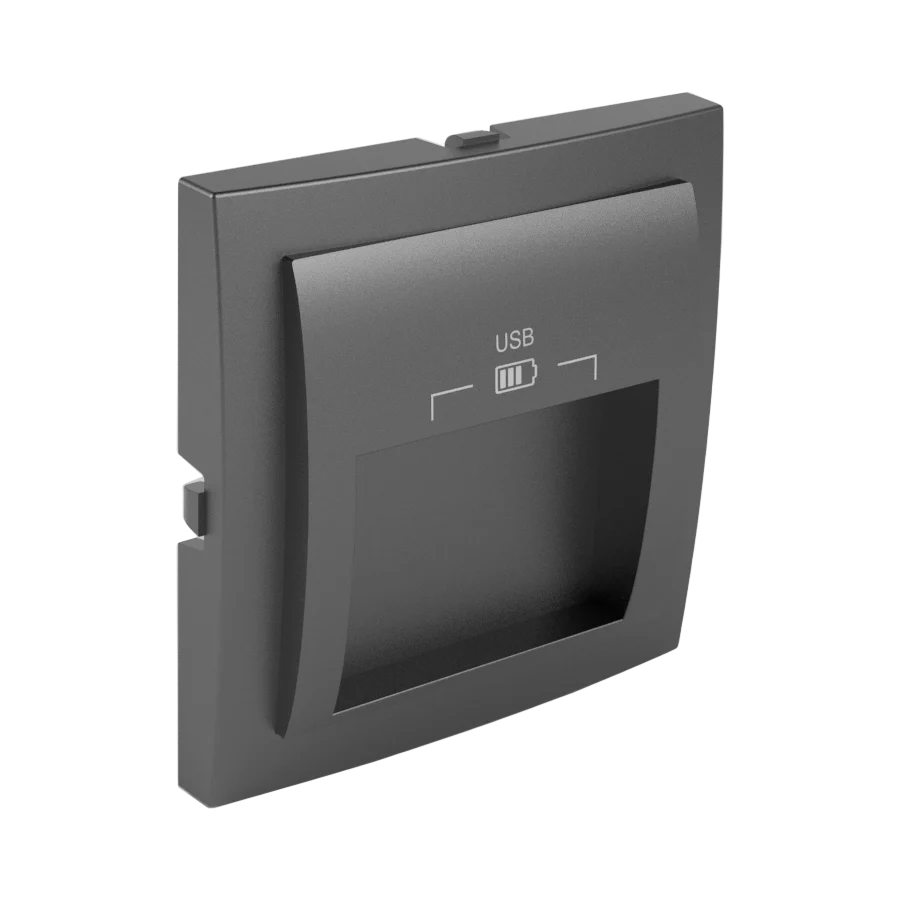 90673_TIS USB aljzat fedél, szürke