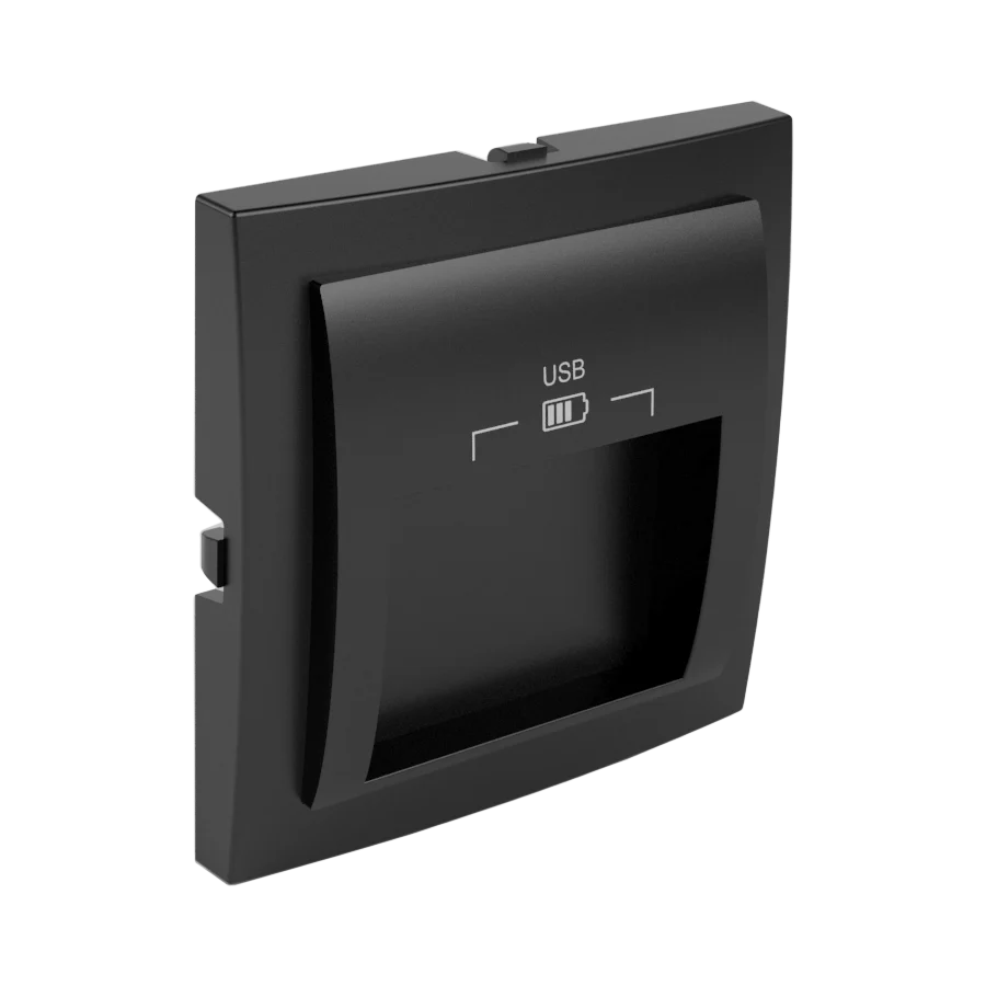 90673_TPM USB aljzat fedél, fekete