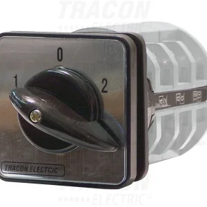 Tracon Beépíthető Választókapcsoló 400V, 50Hz, 160A, 2×3P, 37kW, 88×88mm, 60°TKV-166/3