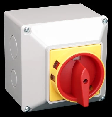 Tracon Biztonsági szakaszoló kapcsoló 400V, 50Hz, 32A, 4P, 7,5kW, 64×64mm, IP44 Tokozott TSS-32/4T